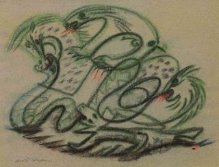 Andre Masson - Combat d\'animaux