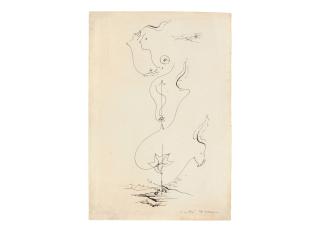André Masson - Dessin automatique (Femme – constellation)
