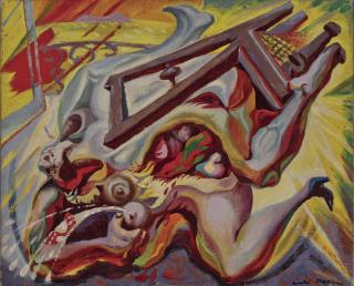 André Masson - La chute (le viol ou l\'amour de la vitesse)