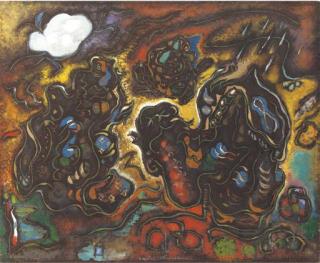 Andre Masson - Les vieux souliers sous la pluie
