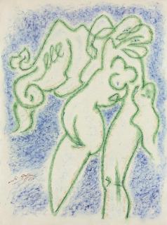 André Masson - Métamorphose en bleu et vert