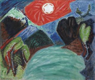 André Masson - Soleil levant au dessus d\'un torrent