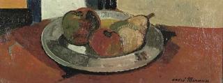 André Minaux - Nature morte avec pommes et une poire