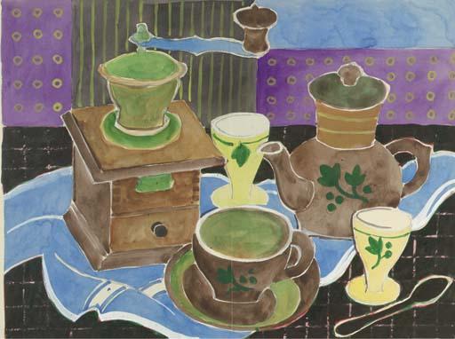 André Van der Vossen - A still life with a coffee grinder