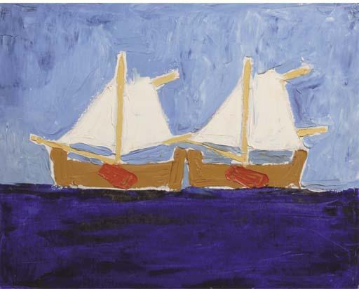 André van der Vossen - Two sail boats