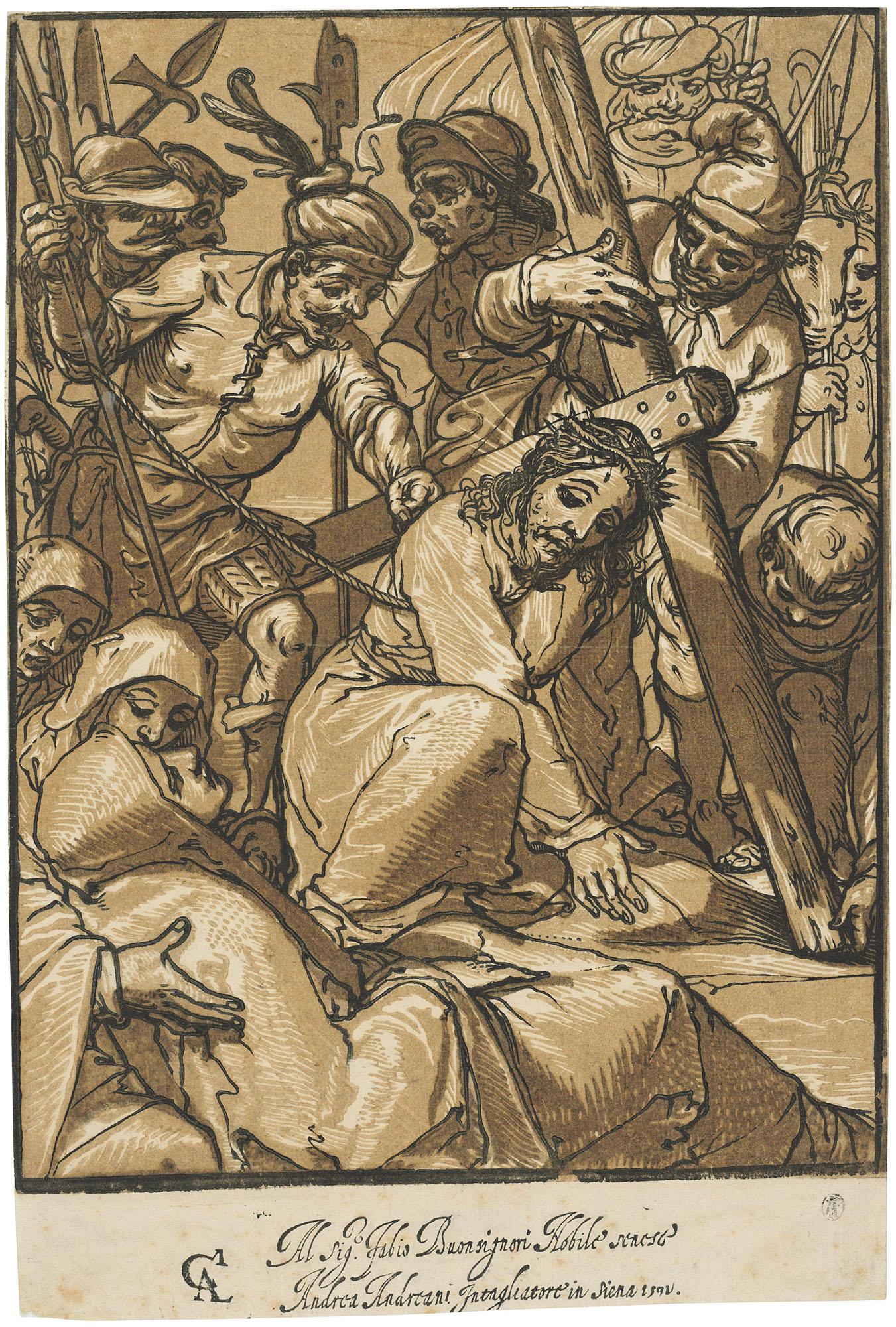 Andrea Andreani - Christ carrying the Cross