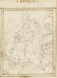 Andrea Boscoli - A set of seven drawings depicting Apollo and Pluto