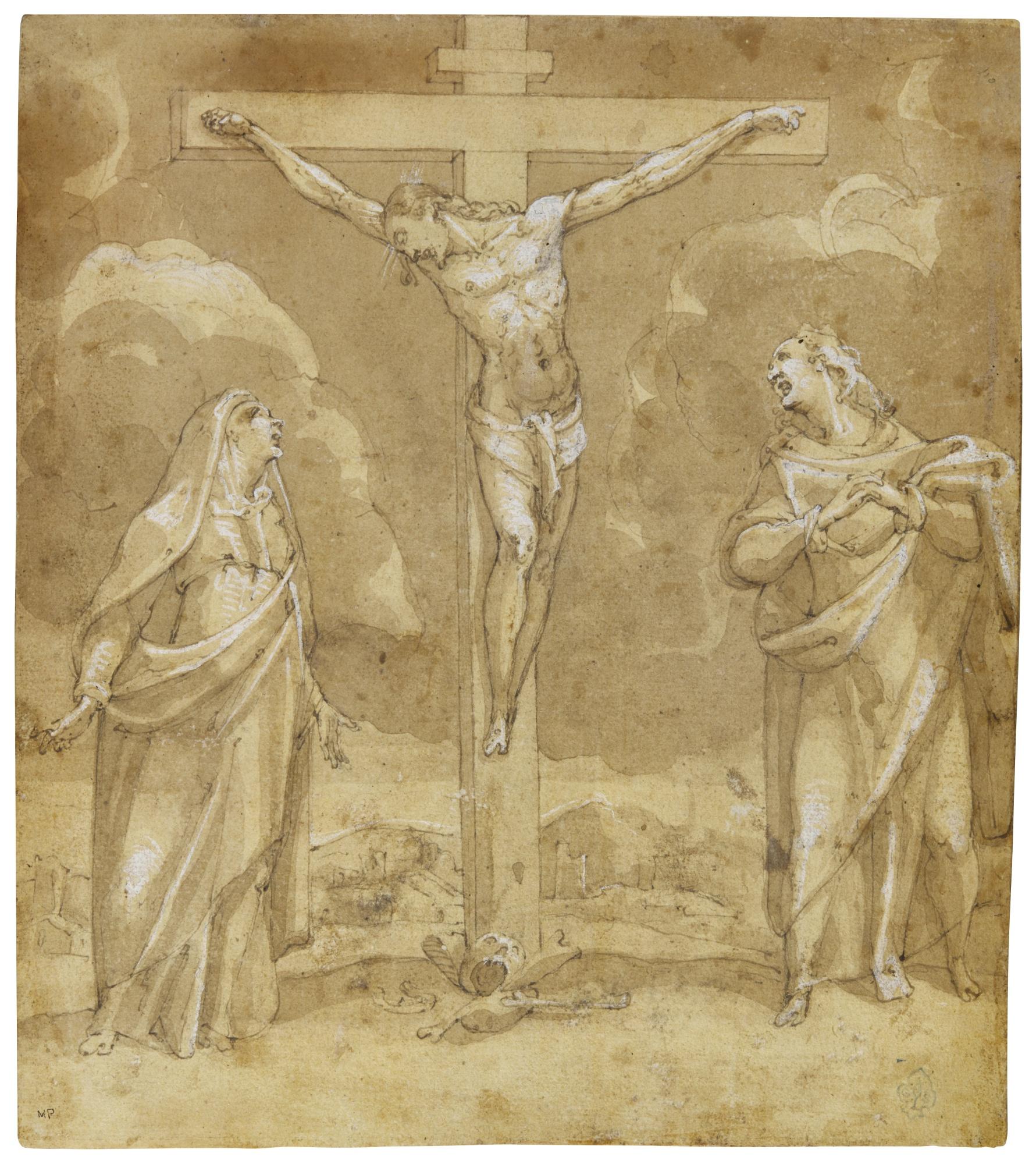 Andrea Boscoli - The Crucifixion With The Virgin And Saint John The Evangelist