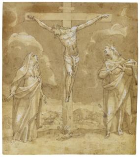 Andrea Boscoli - The Crucifixion With The Virgin And Saint John The Evangelist