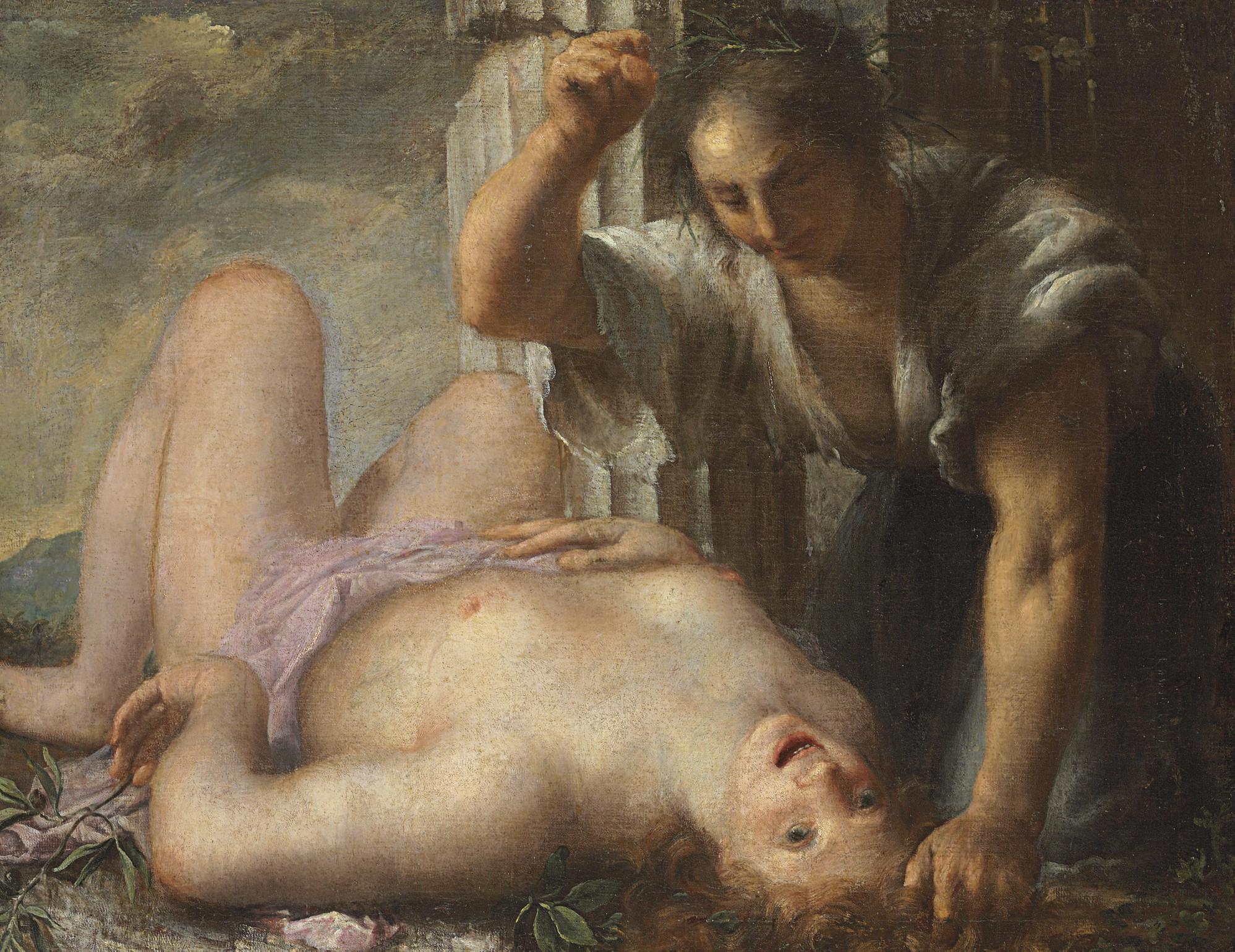 Andrea Celesti - An Allegory of Poverty, the Enemy of the Arts