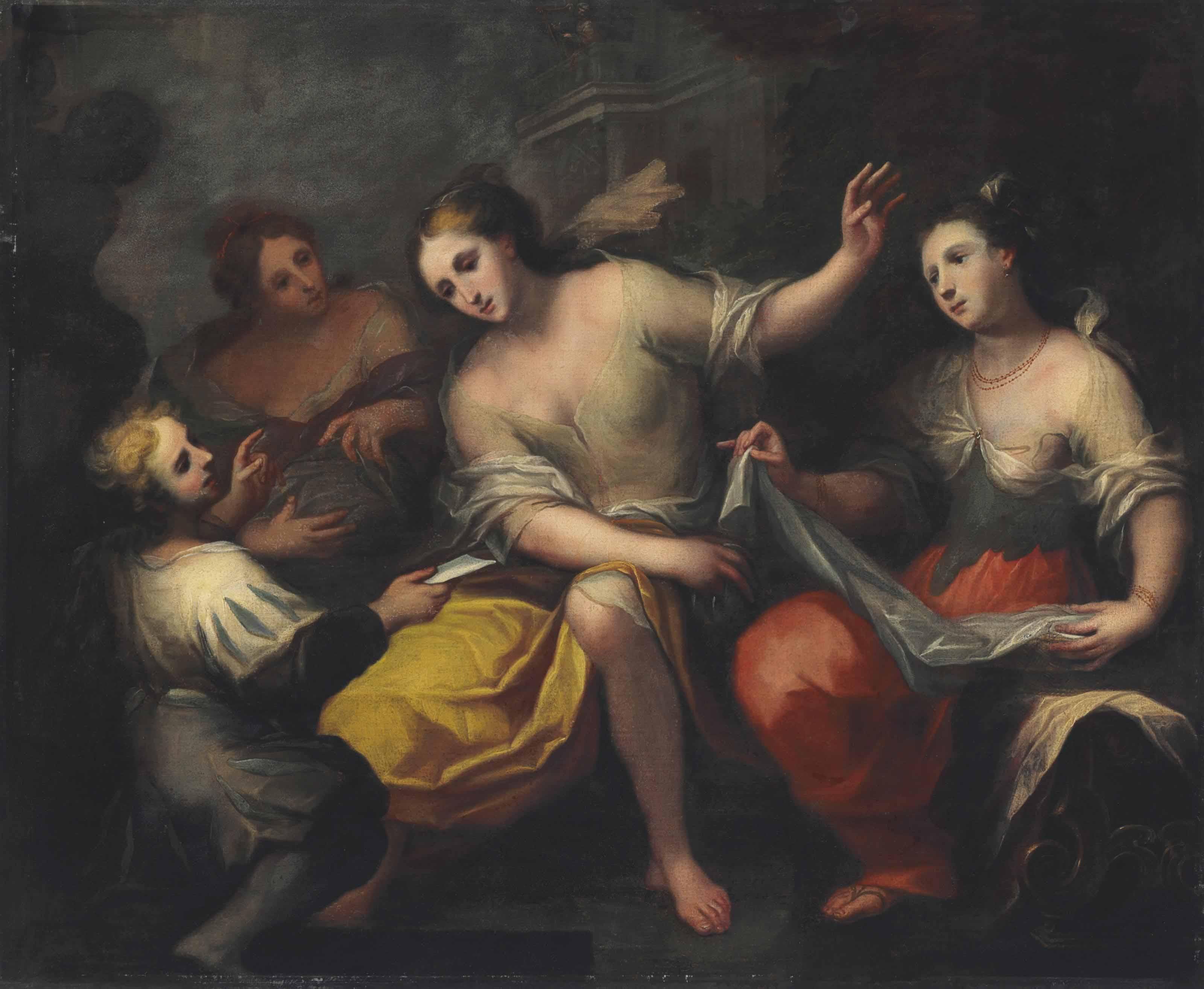 Andrea Celesti - Bathsheba Receiving King David\'S Letter