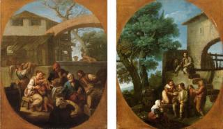 Andrea Locatelli - Contadini Con Suonatore di Mandolino; E Contadini Con Suonatore di Cornamusa