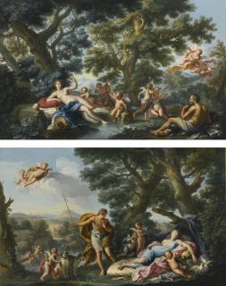Andrea Locatelli - Venus And Vulcan; Venus And Adonis