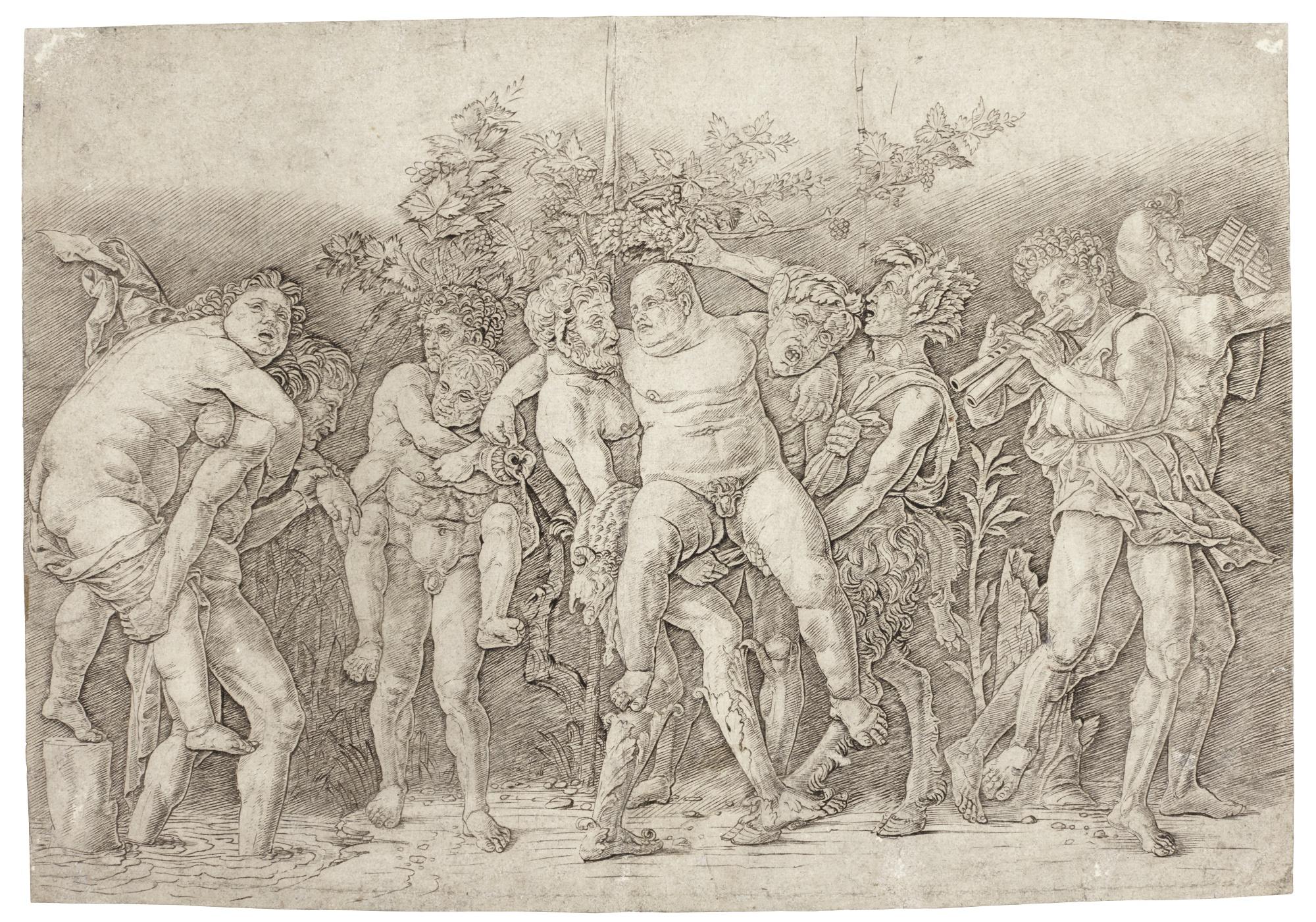 Andrea Mantegna - A Bacchanal With Silenus (Bartsch 20; Hind 3; Martineau 75)
