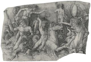 Andrea Mantegna - The Battle Of The Sea Gods: Left Half (B. 18; H. 5; M. 79; L./O./S. 75)