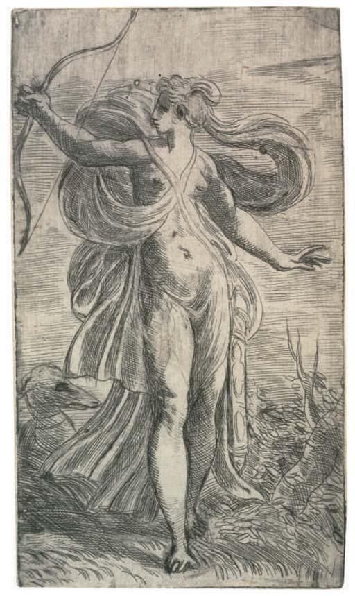 Andrea Meldolla - Diana (not in Bartsch; R. 112)