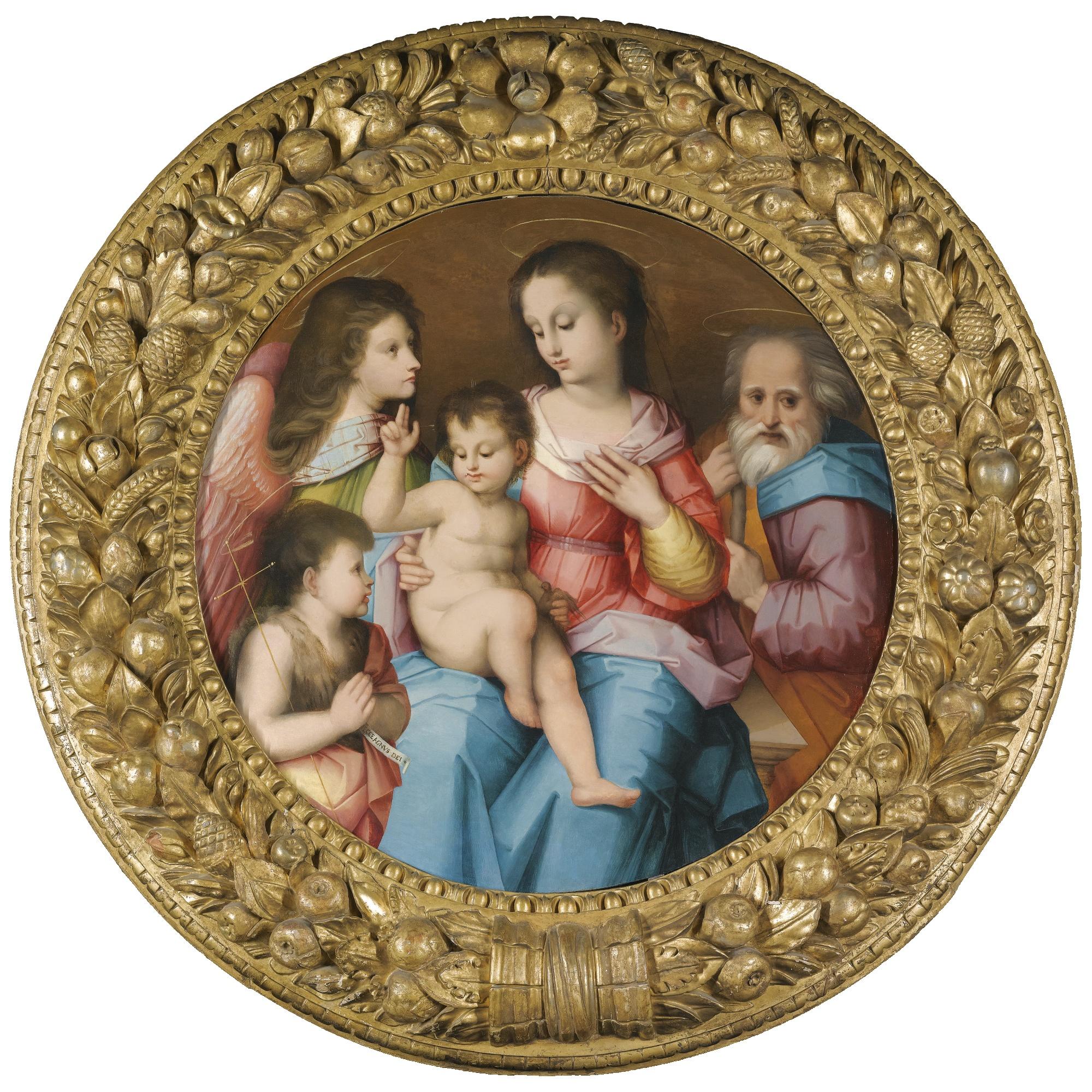 Andrea Piccinelli - The Holy Family With The Infant Saint John The Baptist And An Angel
