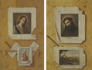 Andrea Remps - Two Trompe L\'Oeil Still Lifes