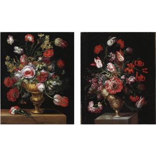 Andrea Scacciati - Nature Morte Con Vasi Di Fiori