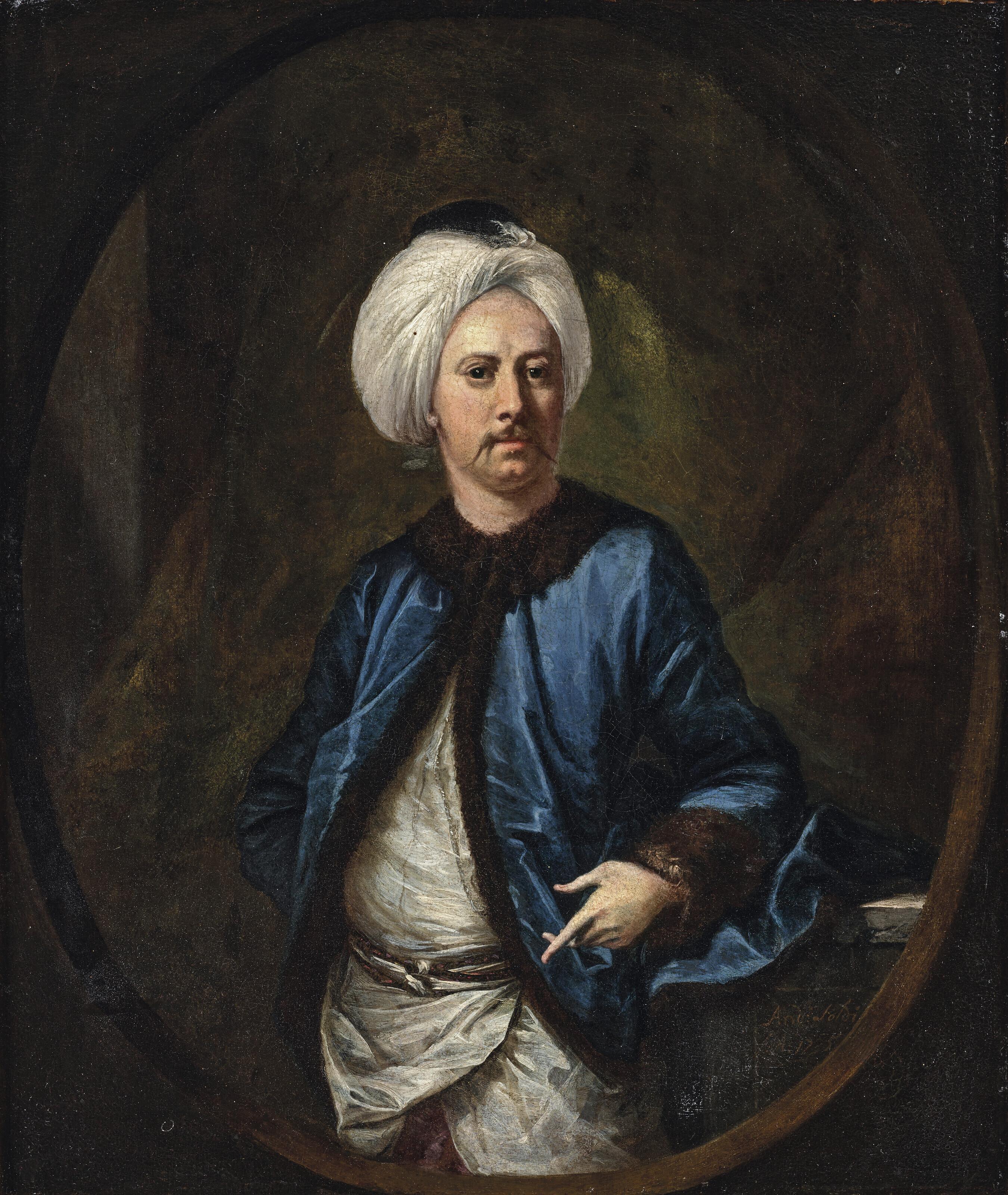Andrea Soldi - Portrait D\'Un Marchand De La Levant Company, De Trois-Quarts