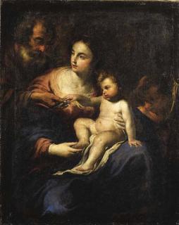 Andrea Vaccaro - Madonna con Bambino, San Giuseppe e San Giovannino