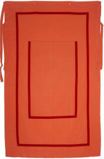 Andrea Zittel - Orange Linen With Red Velvet Ribbon Personal Panel