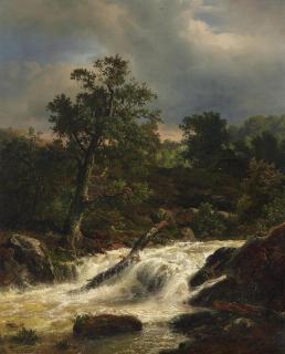 Andreas Achenbach - Eiche am Wildwasser
