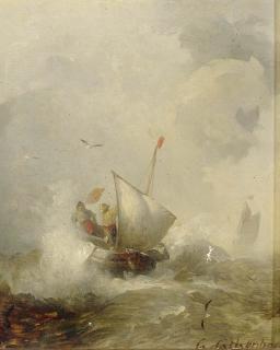 Andreas Achenbach - Fisherman In Heavy Seas