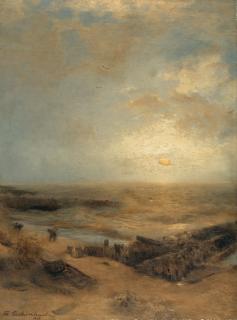Andreas Achenbach - Küstenlandschaft in der Abendsonne