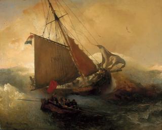 Andreas Achenbach - Stürmische See.