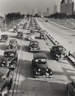 Andreas Feininger - Chicago, Lake Shore Drive, looking South from North Ave., 1941