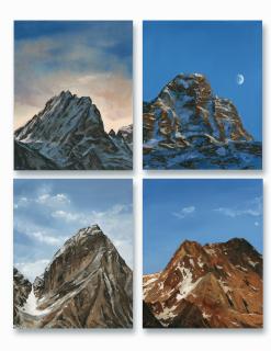 Andreas Rickenbacher - Kalter Winterabend In Den Bergeller Alpen, 2010 Piz Kesch, 2011 Piz Buin, 2011 Piz Albris, 2010 Cold Winter Evening In The Bergell Alps, 2010 Mount Kesch, 2011 Mount Buin, 2011 Mount Albris, 2011