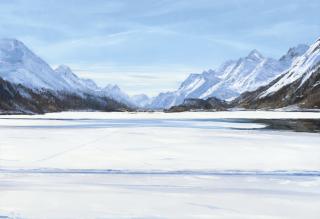 Andreas Rickenbacher - Schnee Und Eis Auf Dem Silsersee, 2014