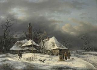 Andreas Schelfhout - Daily activities in winter