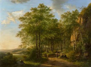 Andreas Schelfhout - Sommerlandschaft im Tal der Maas