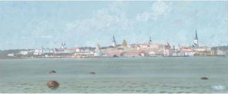 Andrei Afanas\'Evich Egorov - View of the shore line of Tallinn