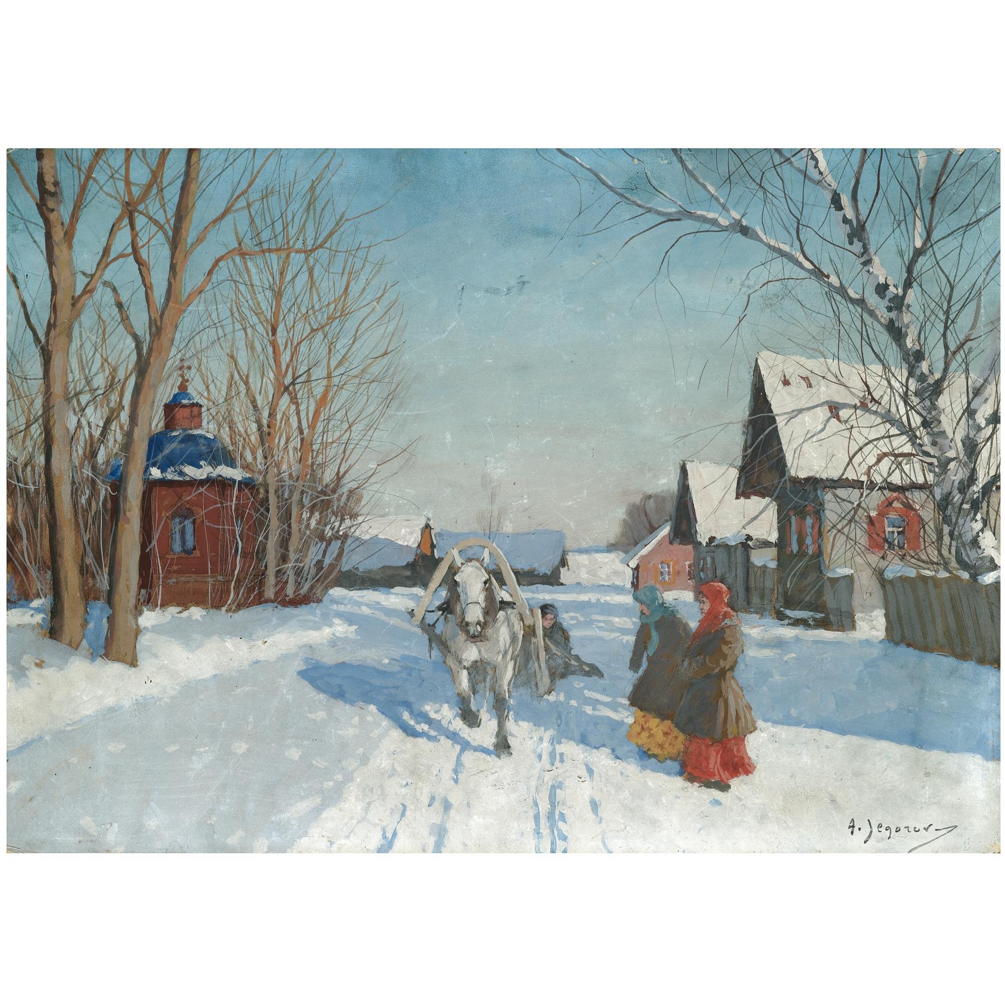 Andrei Afanasievich Yegorov - Winter In The Village