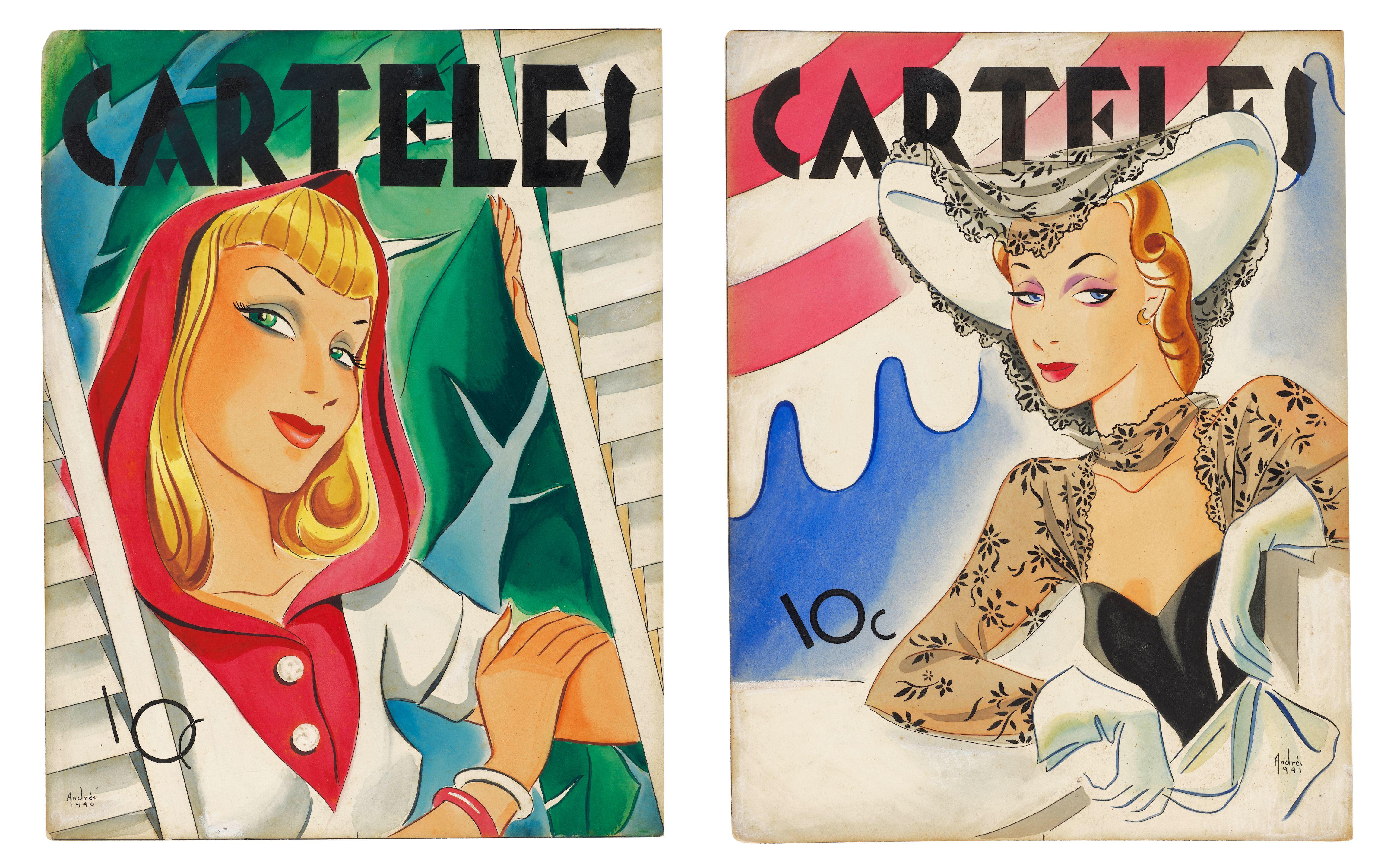 Andrés García Benítez - Group of 2 Illustrations for Carteles