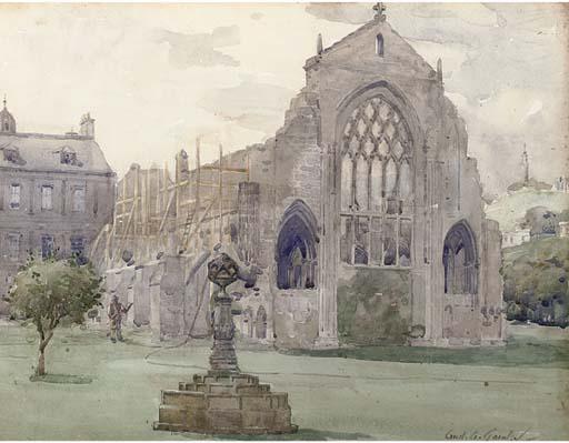 Andrew Archer Gamley, R.S.W. - Ruins of The Kirk At Holyrood Palace