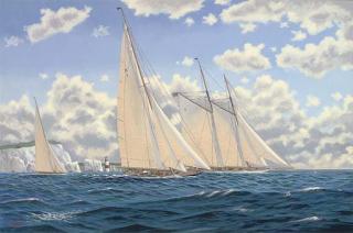 Andrew Bennett - Britannia And Westward Racing Off The Needles