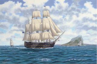 Andrew Bennett - H.M.S. Victory Running Past Gibraltar