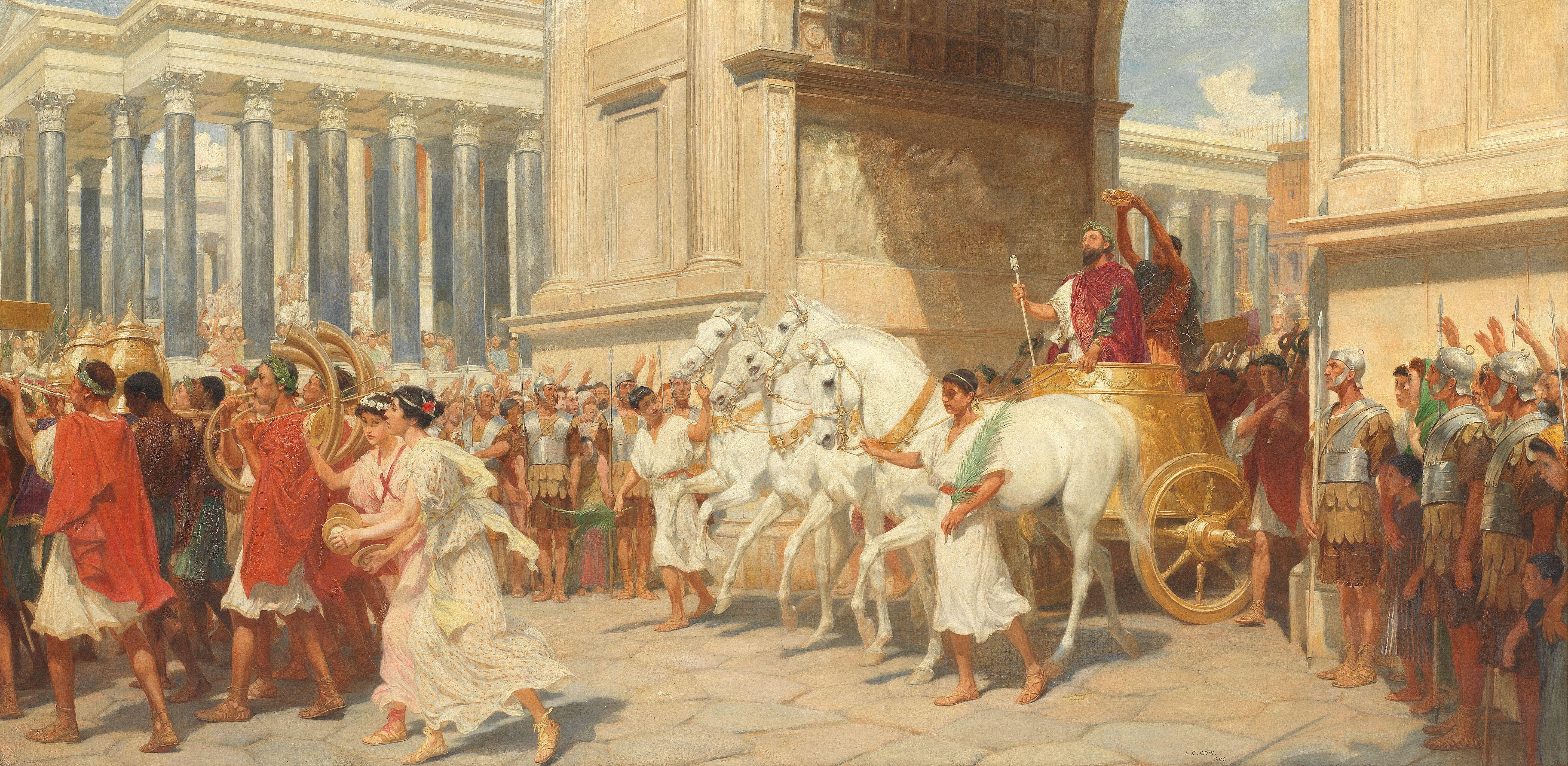 Andrew Carrick Gow, RA, RI - A Roman triumph