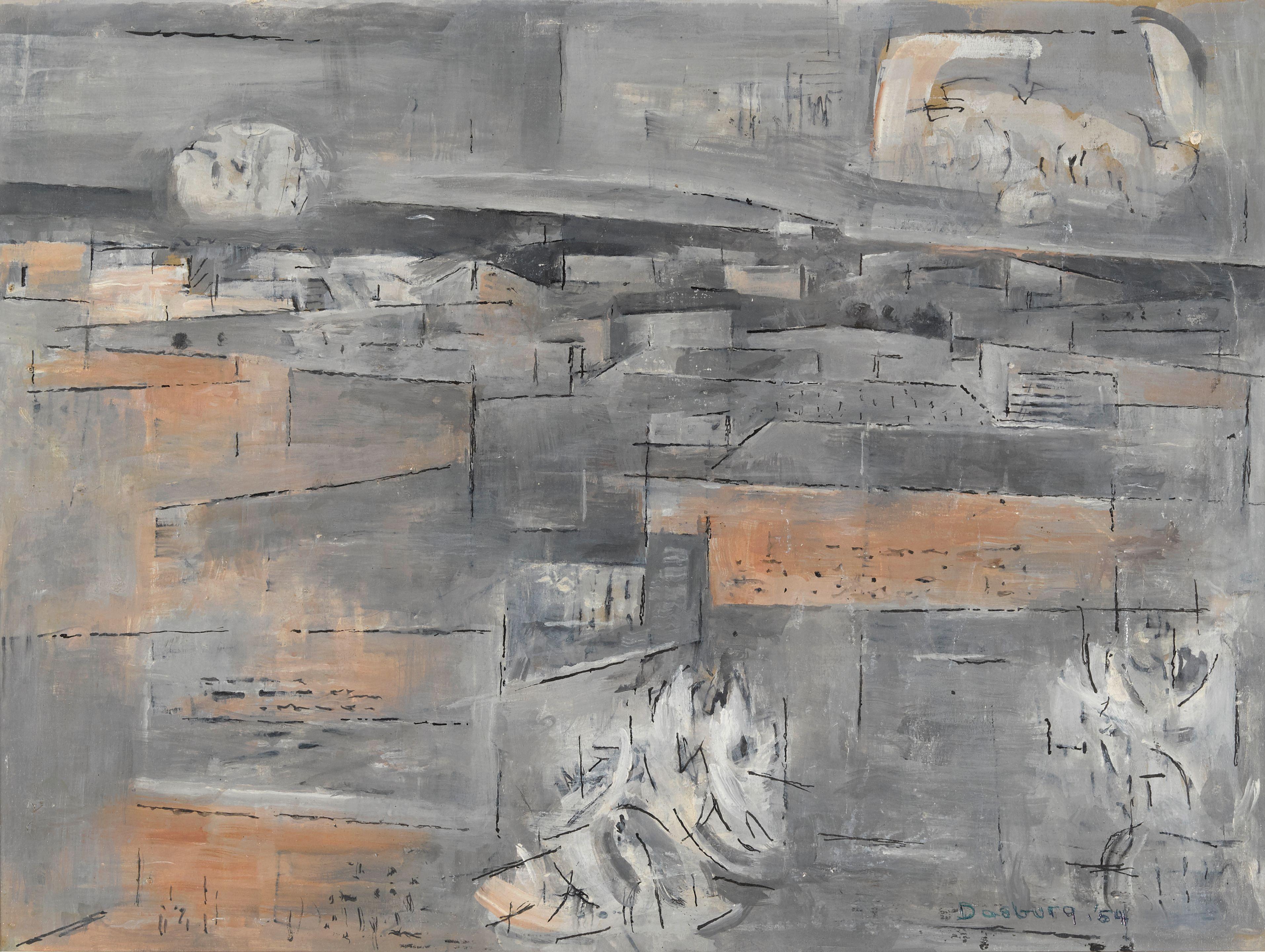 Andrew Dasburg - Untitled (Landscape in Greys), 1954
