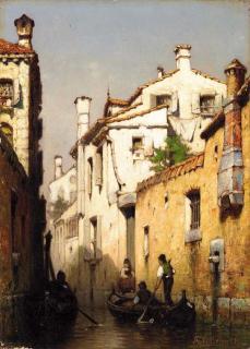 Andrew Fisher Bunner - Rio della Calcina, Venice