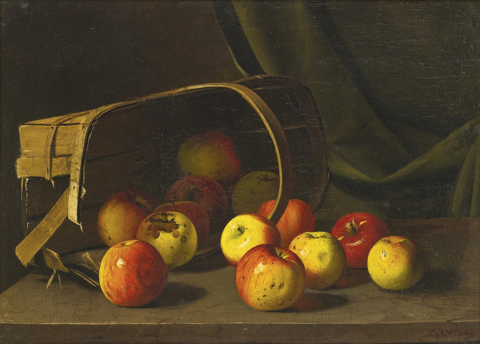 Andrew John Henry Way - Apples Spilling From A Basket