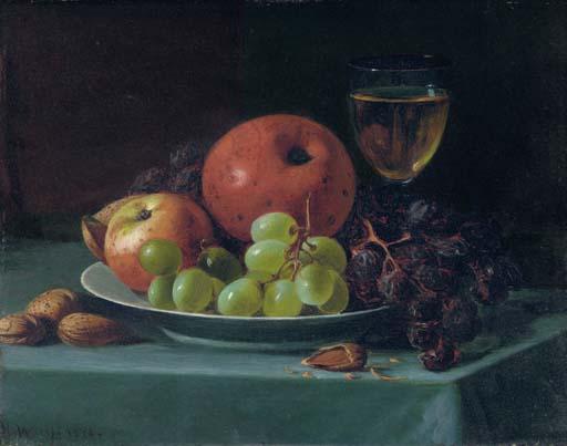 Andrew John Henry Way - Still Life with Grapes, Walnuts and Apples