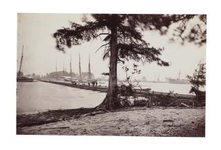 Andrew Joseph Russell - Pontoon Bridge Across James River, Virginia, June 1864