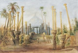 Andrew Nicholl, R.H.A. - Abhayagiri Dagoba in Anuradhapura, Sri Lanka