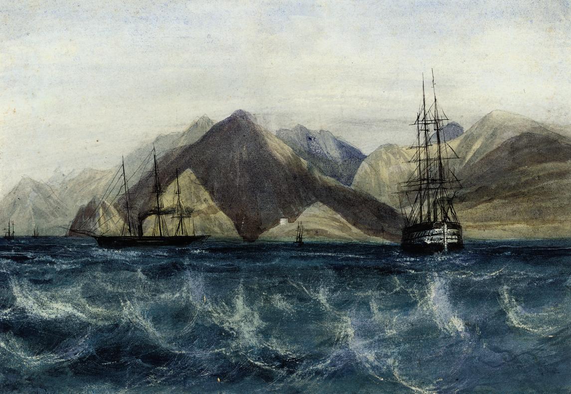 Andrew Nicholl, R.H.A. - Shipping off Aden