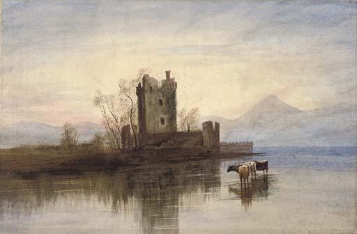 Andrew Nicholl, R.H.A. - View of Ross Castle, Killarney, Co. Kerry